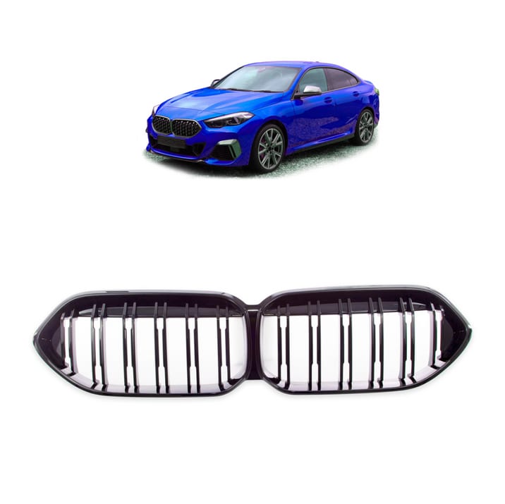 Grill BMW 2 F44 podwójne żeberka Gloss Black