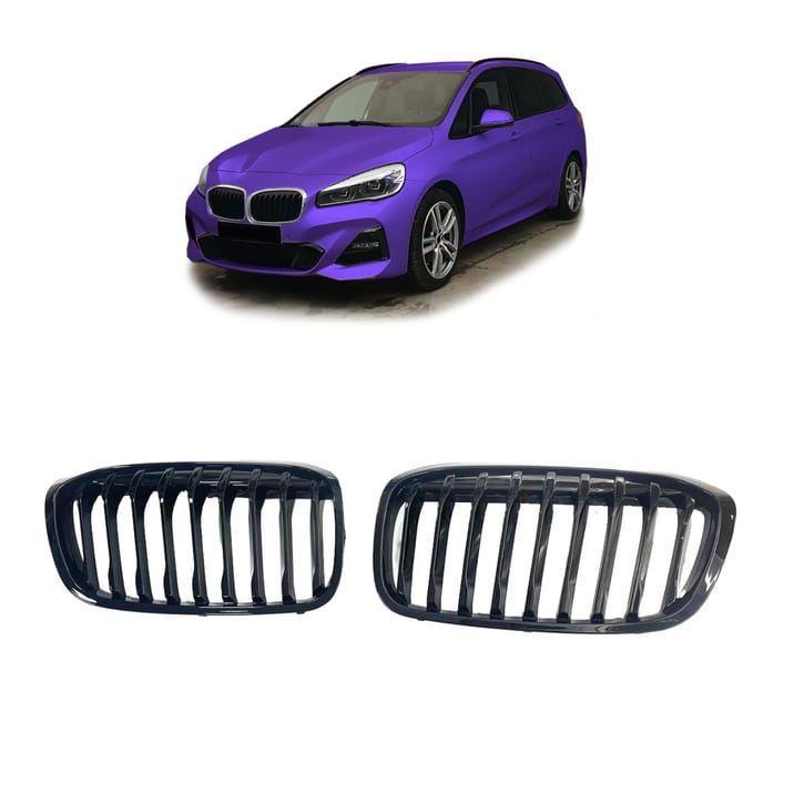 Grill BMW 2 F45 F46 Facelift pojedyncze żeberka Gloss Black