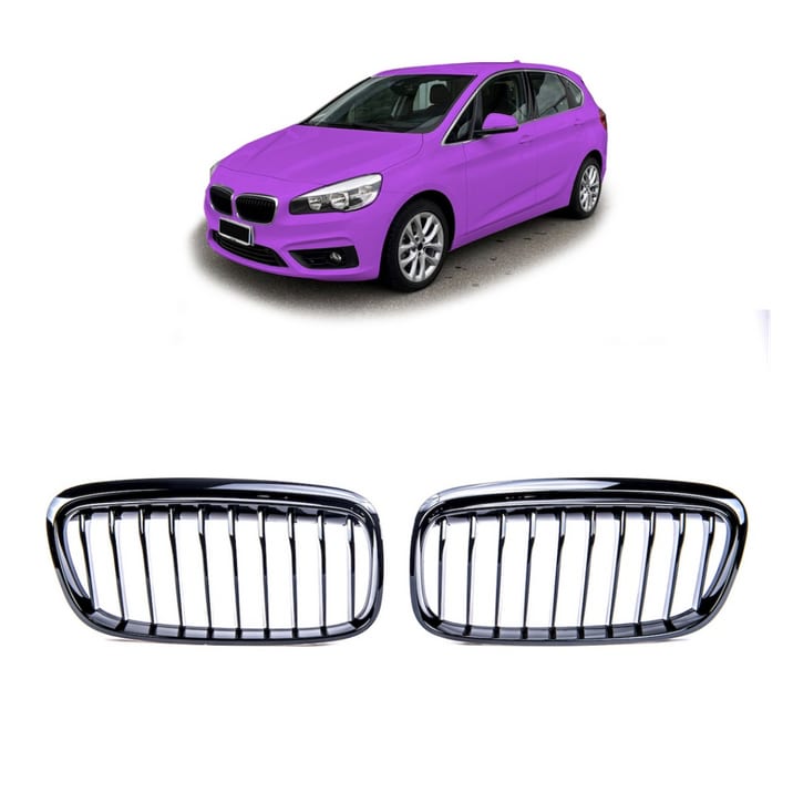 Grill BMW 2 F45 pojedyncze żeberka Gloss Black