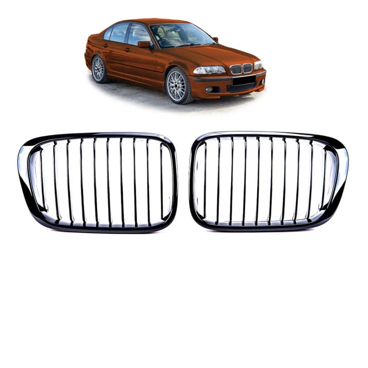 Grill BMW 3 E46 Compact pojedyncze żeberka Gloss Black