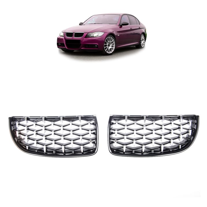 Grill BMW 3 E90 E91 Gloss Black & Chrome