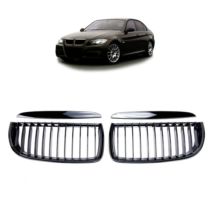 Grill BMW 3 E90 E91 pojedyncze żeberka Gloss Black