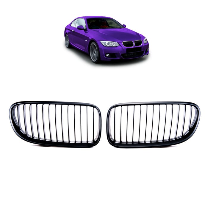 Grill BMW 3 E92 E93 Facelift pojedyncze żeberka Matt Black