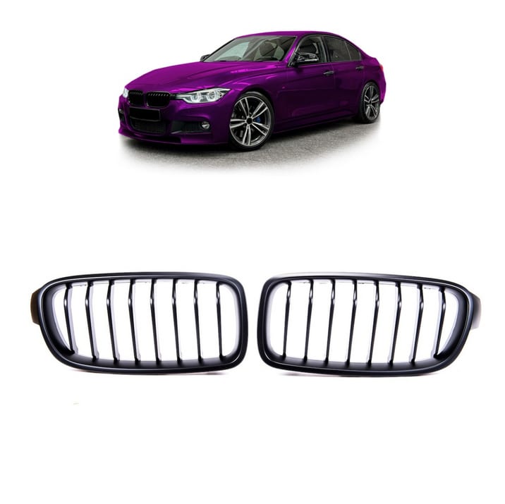 Grill BMW 3 F30 F31 pojedyncze żeberka Matt Black