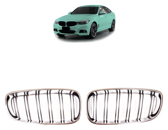 Grill BMW 3 F34 podwójne żeberka Chrome & Black