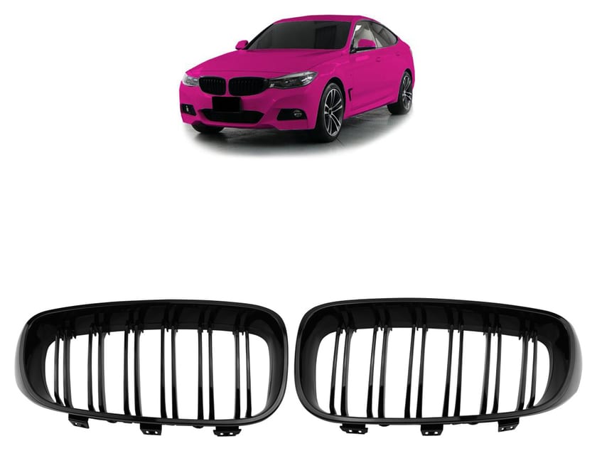 Grill BMW 3 F34 podwójne żeberka Gloss Black
