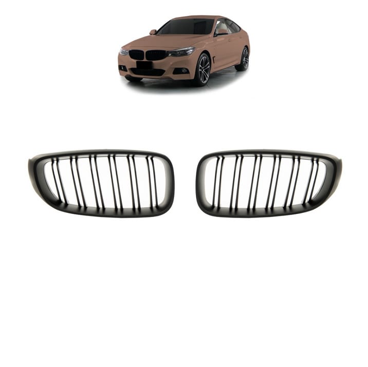 Grill BMW 3 F34 podwójne żeberka Matt Black