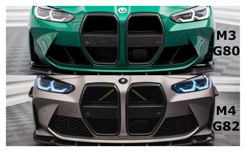 Grill BMW 4 G82 3 G80 M-Pack Radar ACC Carbon