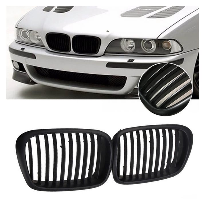 Grill BMW 5 E39 pojedyncze żeberka Matt Black