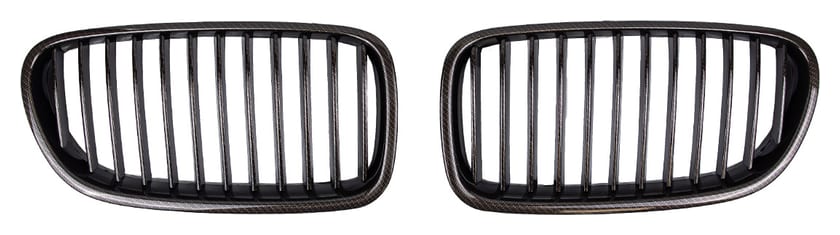 Grill BMW 5 F10 F11 podwójne żeberka Carbon Look