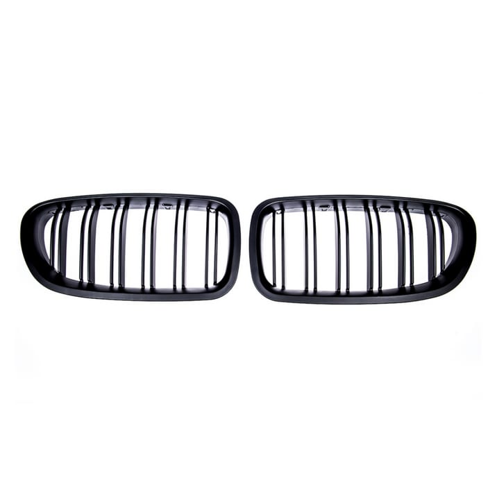 Grill BMW 5 F10 F11 podwójne żeberka Matt Black
