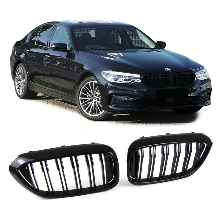 Grill BMW 5 G30 F90 G31 podwójne żeberka Gloss Black