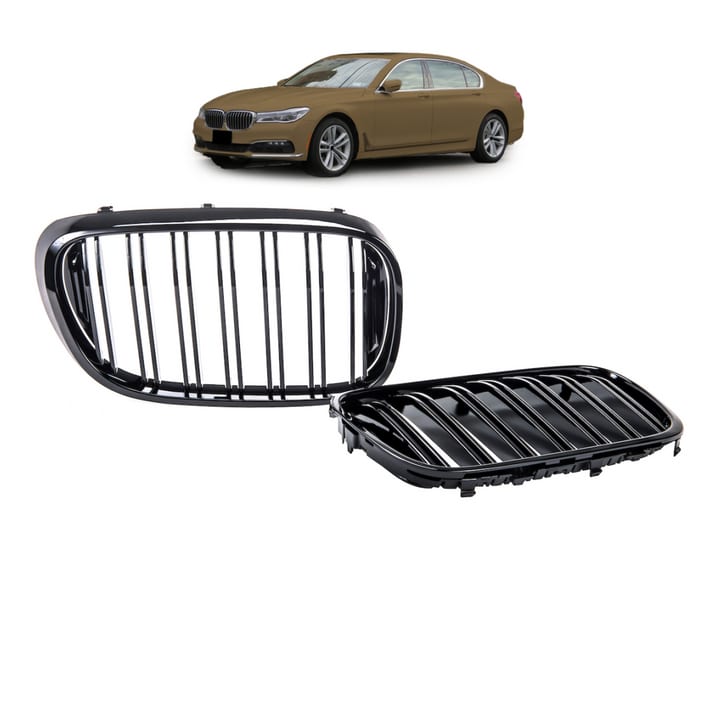 Grill BMW 7 G11 G12 podwójne żeberka Gloss Black