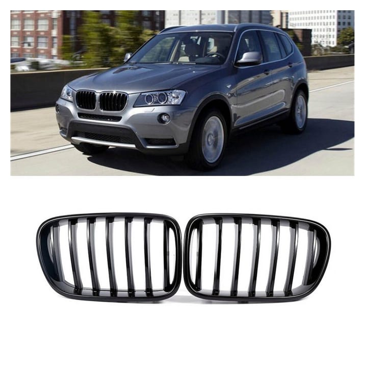 Grill BMW X3 F25 pojedyncze żeberka Gloss Black