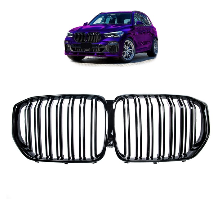 Grill BMW X5 G05 F95 podwójne żeberka Gloss Black