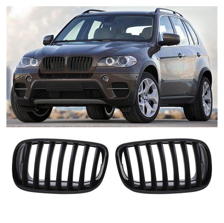Grill BMW X6 E71 E72 X5 E70 pojedyncze żeberka Gloss Black