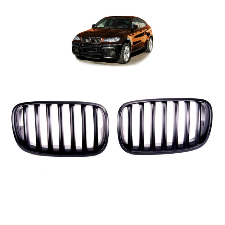 Grill BMW X6 E71 E72 X5 E70 pojedyncze żeberka Matt Black