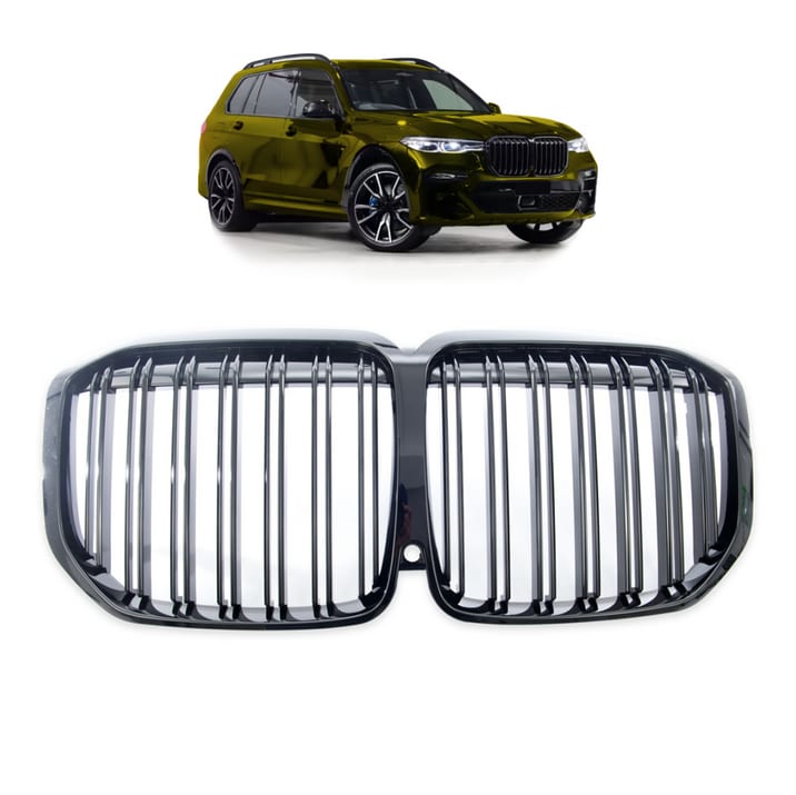 Grill BMW X7 G07 podwójne żeberka Gloss Black