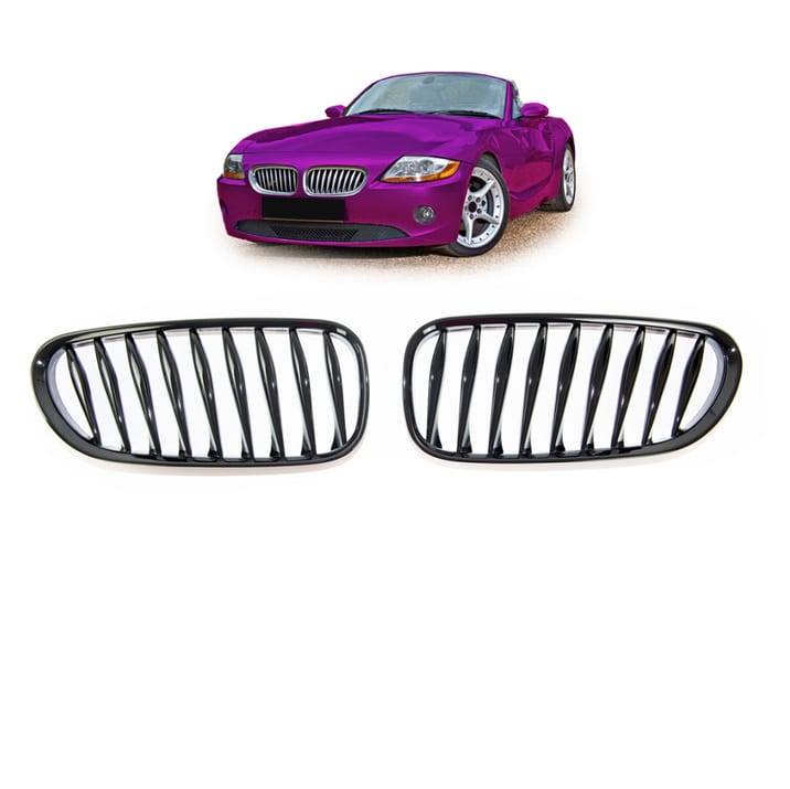Grill BMW Z4 E85 E86 pojedyncze żeberka Gloss Black
