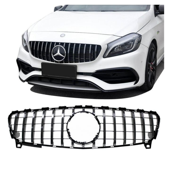Grill Mercedes-Benz A W176 Facelift GT Chrome & Black