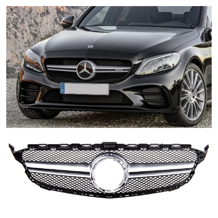 Grill Mercedes-Benz C W205 S205 A205 C205 Facelift Silver A-Type