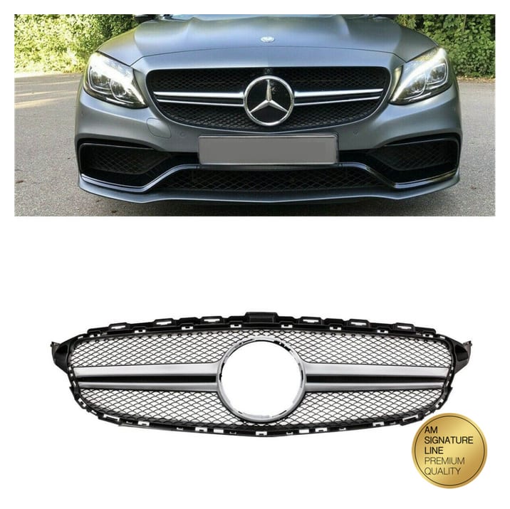 Grill Mercedes-Benz C W205 S205 A205 C205 Silver A-Type