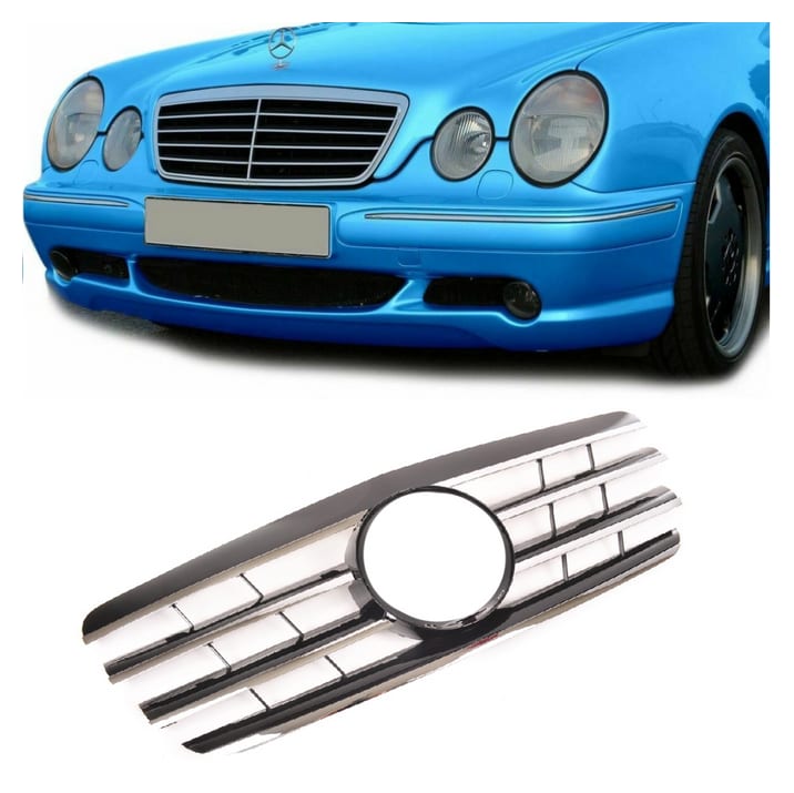 Grill Mercedes-Benz E W210 S210 Facelift Chrome & Black