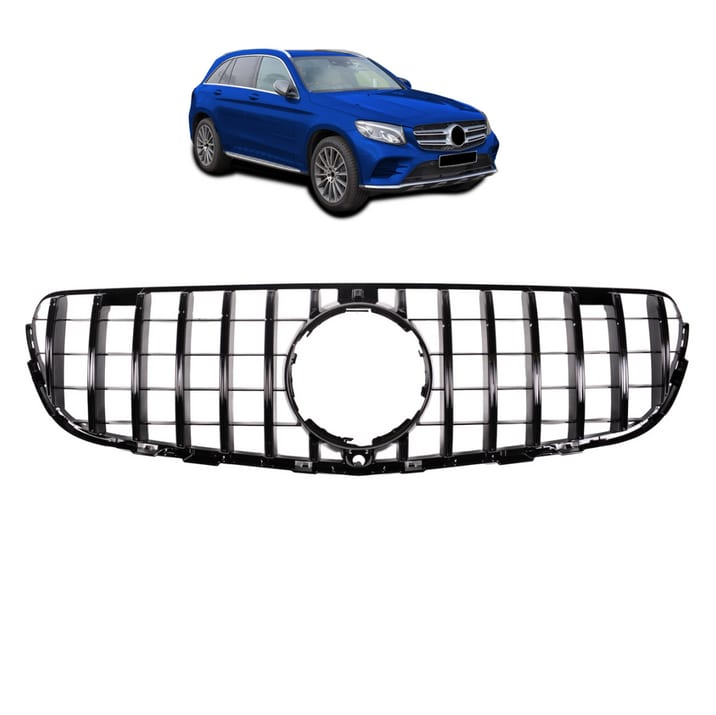 Grill Mercedes-Benz GLC X253 GLC C253 GT Gloss Black Camera