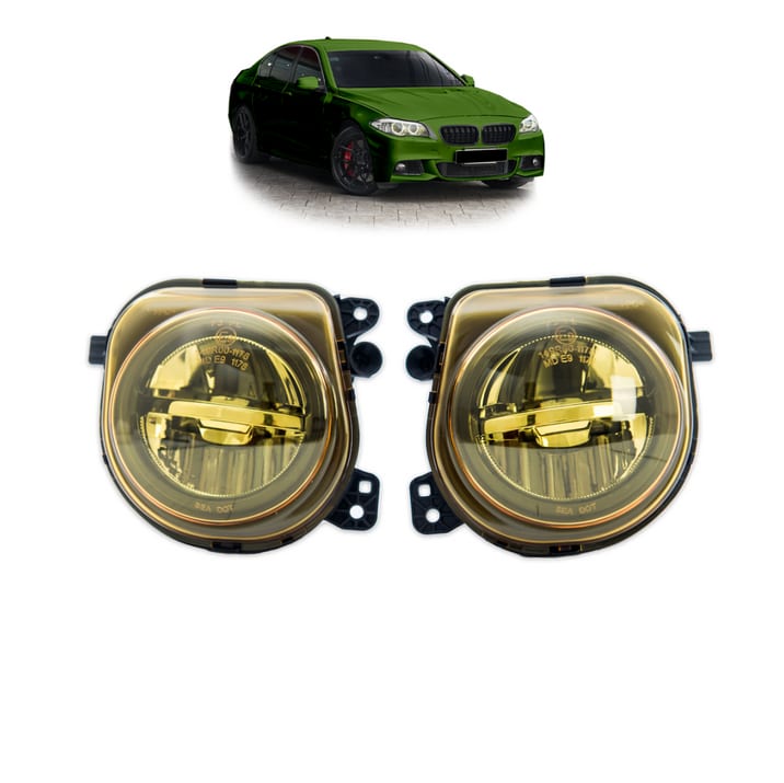 Halogeny BMW 5 F10 F11 Facelift Yellow