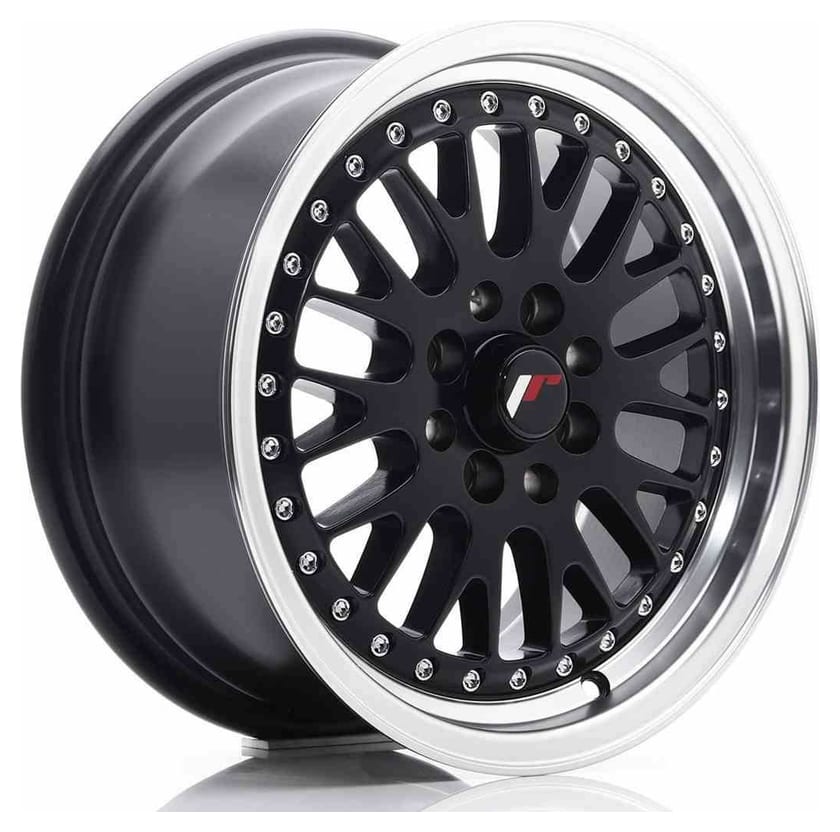 JR Wheels JR10 15x7 ET30 4x100/108 Matt Black w/Machined Lip