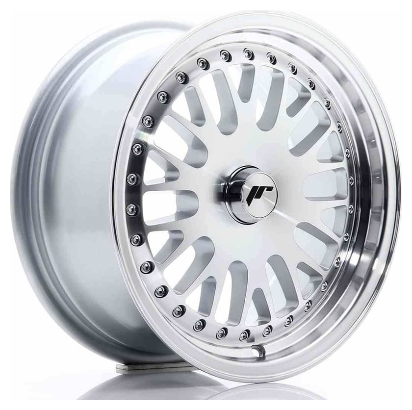 JR Wheels JR10 15x7 ET30 Blank Silver Machined Face