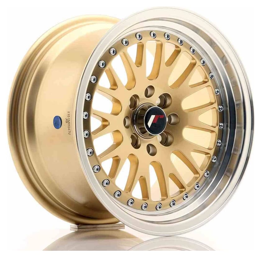 JR Wheels JR10 15x8 ET15 4x100/114 Gold w/Machined Lip