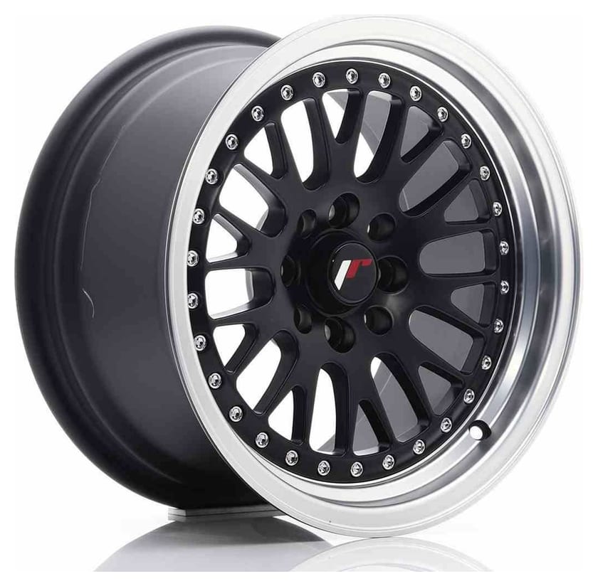 JR Wheels JR10 15x8 ET20 4x100/108 Matt Black w/Machined Lip