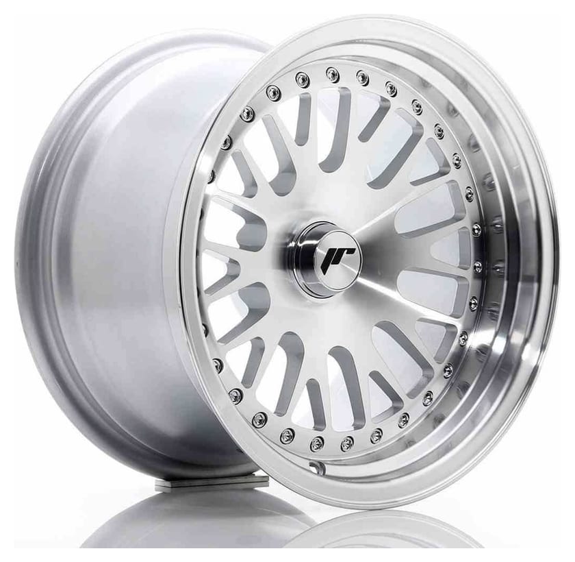 JR Wheels JR10 15x9 ET0-20 Blank Silver Machined Face