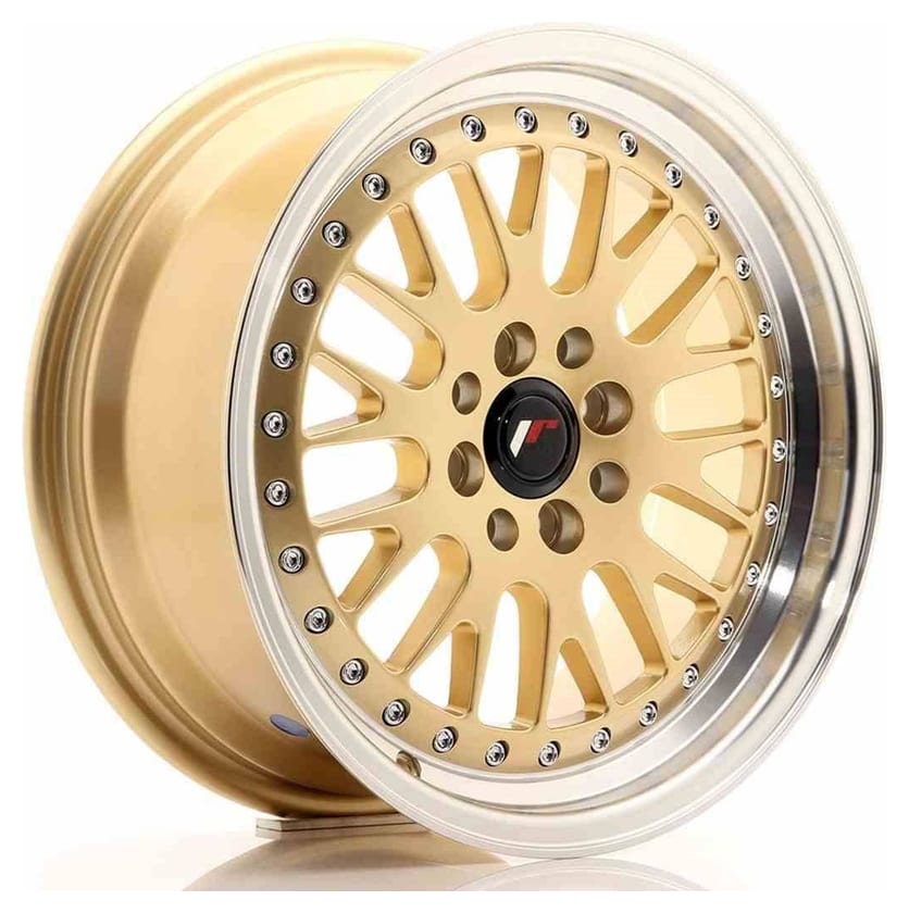 JR Wheels JR10 16x7 ET30 4x100/108 Gold w/Machined Lip