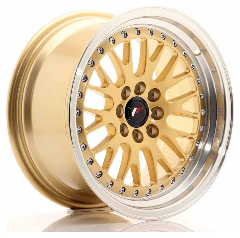 JR Wheels JR10 16x8 ET20 4x100/108 Gold w/Machined Lip