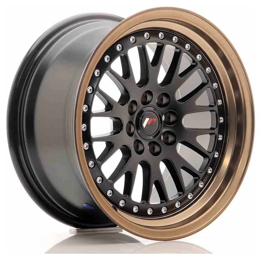 JR Wheels JR10 16x8 ET20 4x100/108 Matt Black w/Bronze Lip