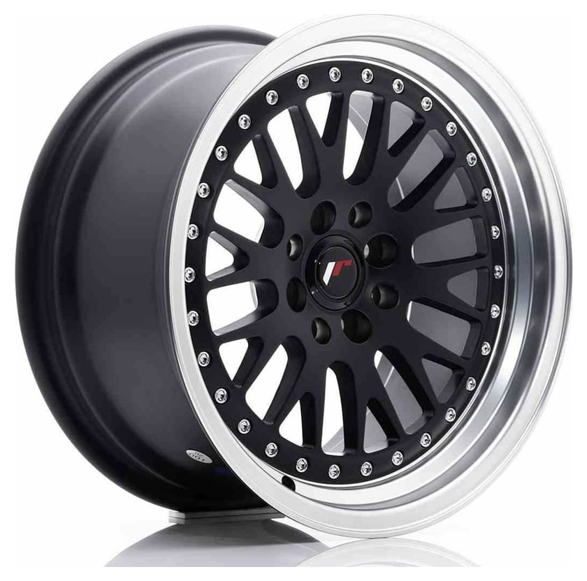 JR Wheels JR10 16x8 ET20 4x100/108 Matt Black w/Machined Lip