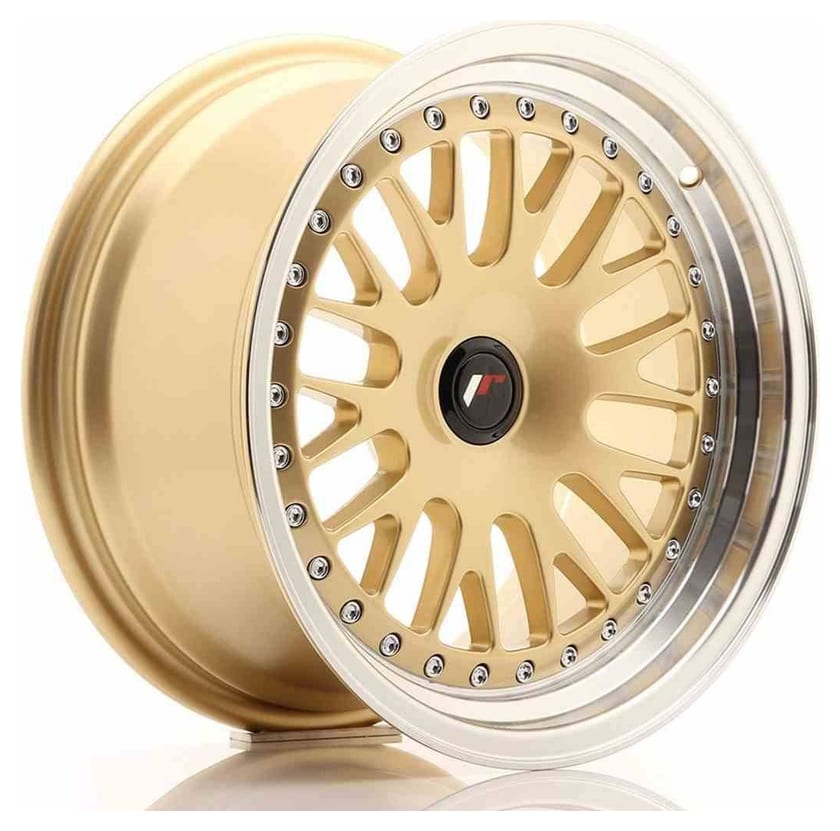 JR Wheels JR10 16x8 ET20 Blank Gold w/Machined Lip