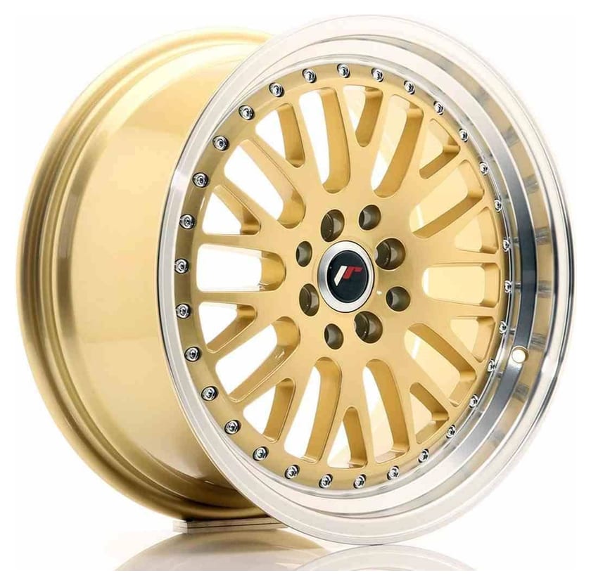 JR Wheels JR10 17x8 ET35 4x100/114 Gold w/Machined Lip