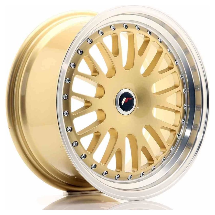 JR Wheels JR10 17x8 ET35 Blank Gold w/Machined Lip