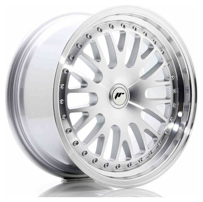 JR Wheels JR10 17x8 ET35 Blank Silver Machined Face