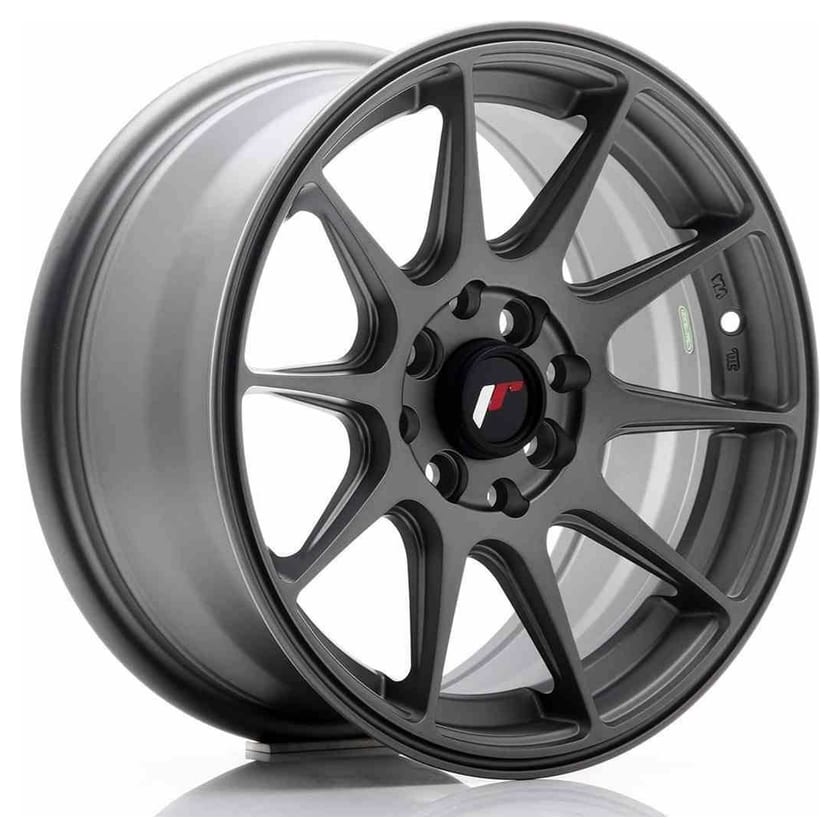 JR Wheels JR11 15x7 ET30 4x100/114 Matt Gun Metal