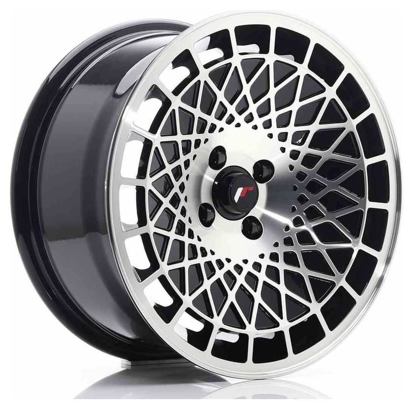 JR Wheels JR14 16x8 ET15 4x100 Gloss Black Machined Face