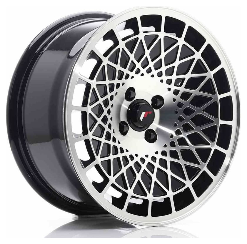JR Wheels JR14 16x8 ET25 4x100 Gloss Black Machined Face