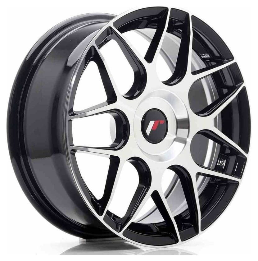 JR Wheels JR18 17x7 ET20-40 Blank Machined Black