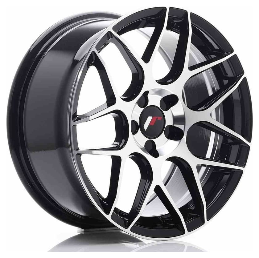 JR Wheels JR18 17x8 ET35 5H Blank Black Machined