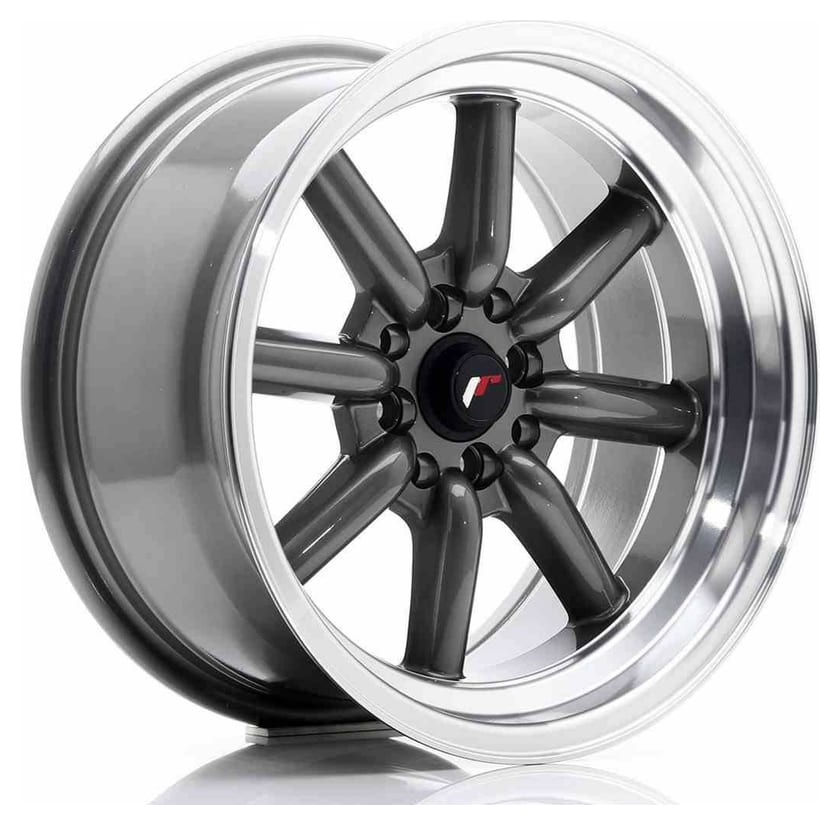 JR Wheels JR19 16x8 ET-20-0 BLANK Gun Metal