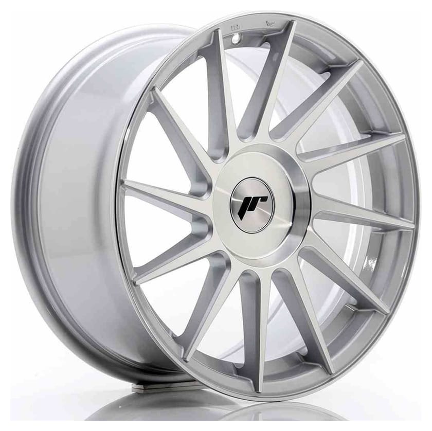 JR Wheels JR22 17x8 ET25-35 BLANK Silver Machined Face