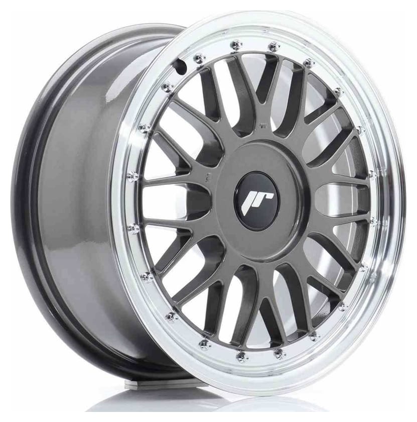 JR Wheels JR23 16x7 ET20-45 BLANK Hyper Gray w/Machined Lip